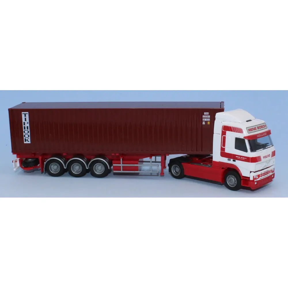 Semi remorque Volvo FH Glob aerop, container 40', "Bosch-Tiphook" - AWM 71177 - HO 1/87