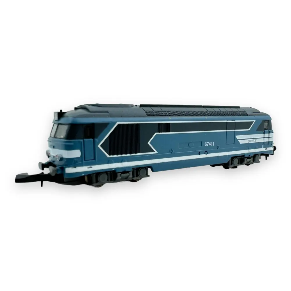 Locomotive diesel BB 67411 Bleue - Azar Models L01-BL3A - Z 1/220 - SNCF - Ep IV - Analogique - 2R