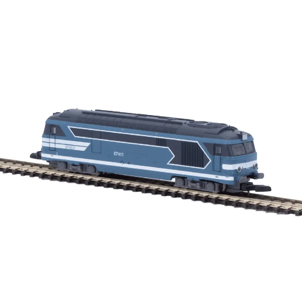 Locomotive Diesel BB 67411 Bleue - Azar Models L01-BL3D - Z 1/220 - SNCF - 2R - EP IV - Digital