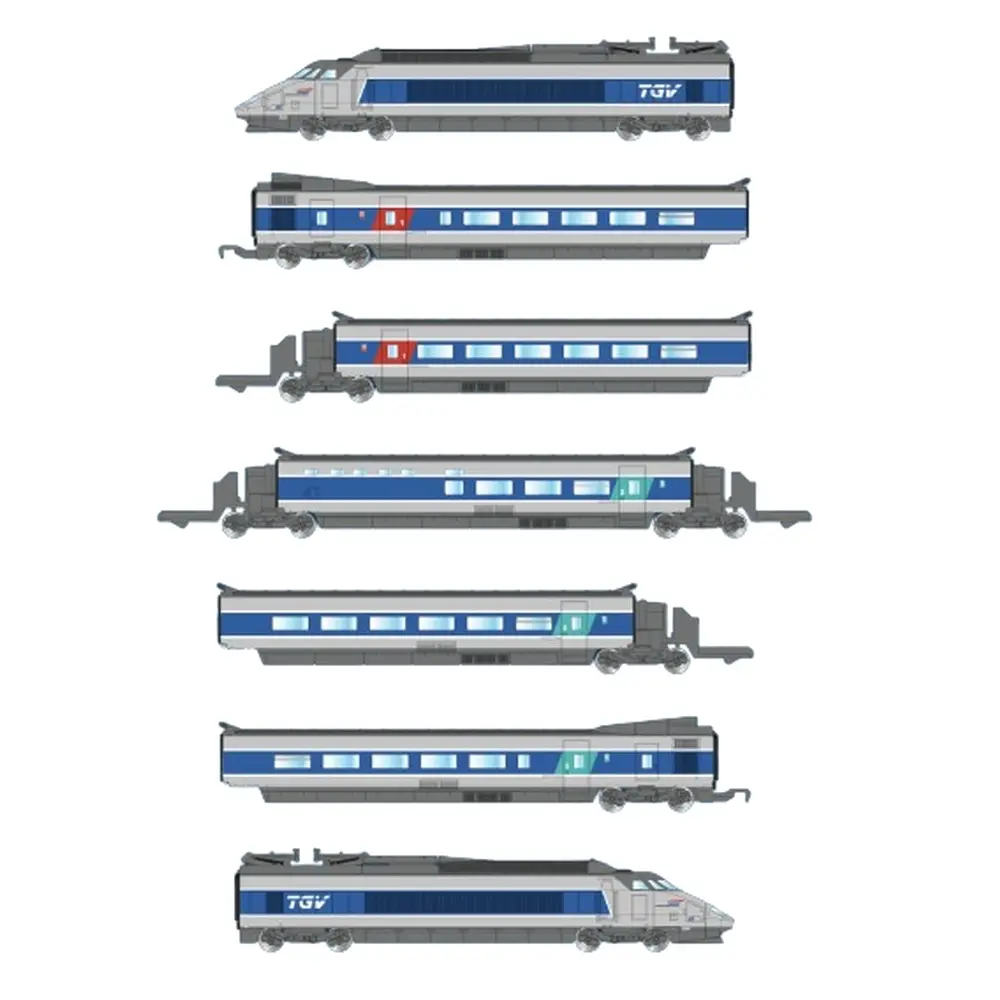 Coffret TGV PSE Atlantique - Azar Models T01-AB1A - Z 1/220 - SNCF - EP V - 2R - Analogique