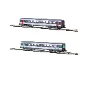 2 voitures voyageurs corail VTU, livrée Nouvelle déco, 1ère/2e classe - Azar Models V01-CPP1 - Z 1/220 - SNCF - 2R