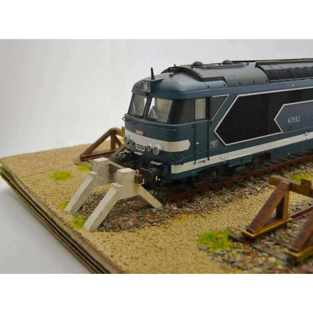 Heurtoir Bi-Bloc LED - BOIS MODELISME 113003 - HO 1/87