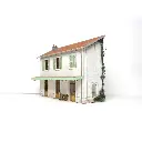Demi-Gare PLM 3 portes - BOIS MODELISME 101013 - HO 1/87 - 140x70x112mm