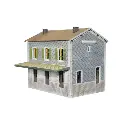 Gare ferroviaire PLM avec bardage métallique - Bois Modélisme 101021 - HO 1/87