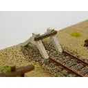 Lot de 12 heurtoirs bi-bloc en bois et béton armé - Bois Modélisme 113008 - HO 1/87