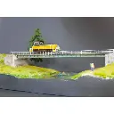 Pont métallique 1 voie avec culées - 150 mm Bois Modelisme 108005 - HO 1/87