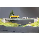 Pont métallique 1 voie avec culées - 350 mm BoisModelisme 108007 - HO 1/87