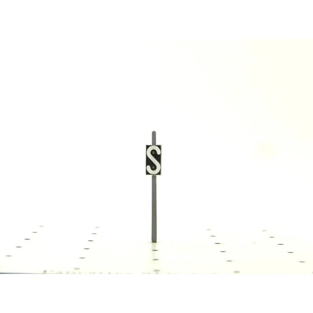 Pancarte "S" coup de Sifflet BOISMODELISME 115012 - HO 1/87 - SNCF
