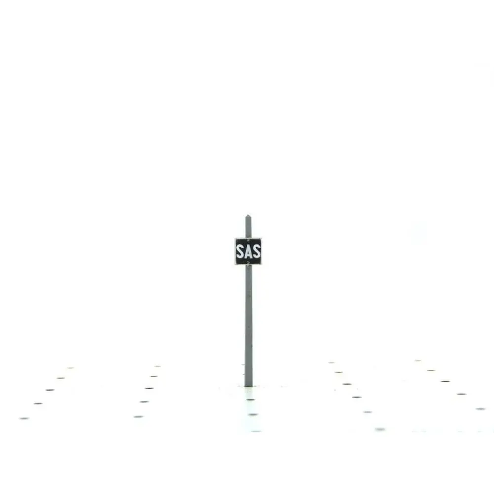 Pancarte "SAS" Voie de Sas protégée BOISMODELISME 115013 - HO 1/87 - SNCF