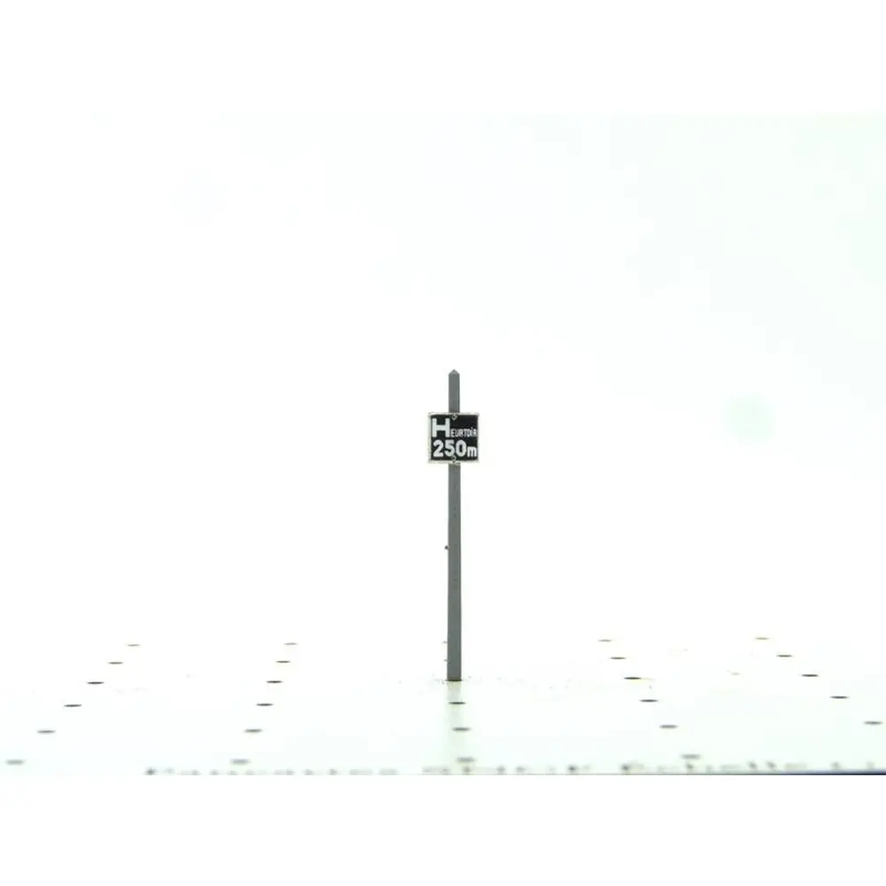 Pancarte "Heurtoir 250m"  BOISMODELISME 115027 - HO 1/87 - SNCF