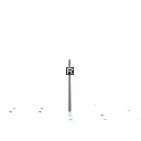 Pancarte "R" Fin de vitesse limitée BOISMODELISME 215029 - N 1/160 - SNCF