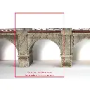 Extension pour Viaduc en Pierres 1 Voie - 160MM - Bois Modélisme 109011 - HO : 1/87