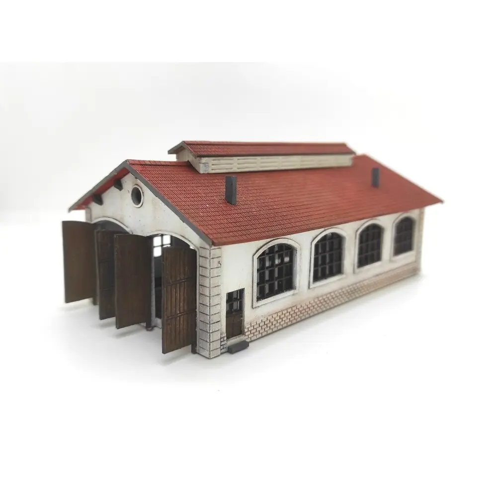 Entrepôt pour 2 Locomotives - Bois Modélisme 205002 - N : 1/160 - 140x80x62MM