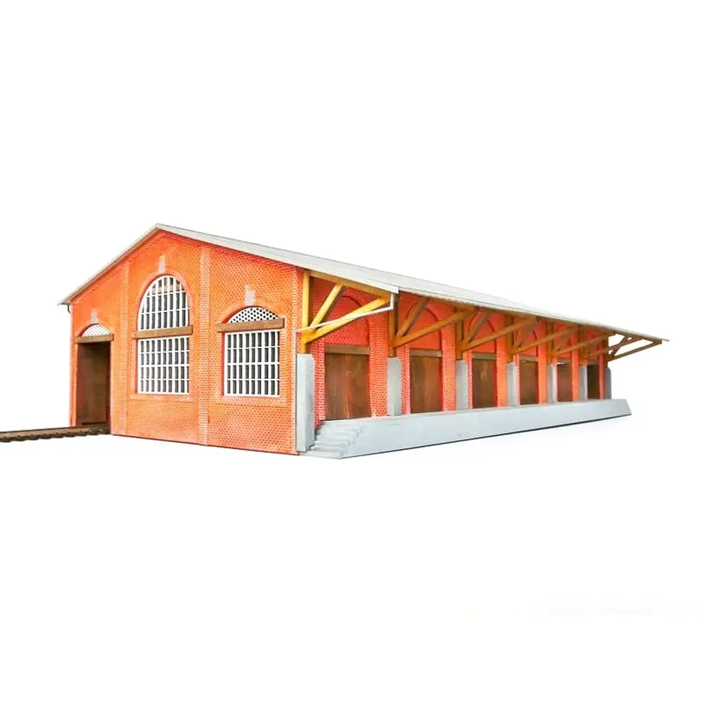 Halle à marchandise de la compagnie des chemins de fer du Nord - Bois Modélisme 102007 - HO 1/87