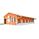 Halle à marchandise de la compagnie des chemins de fer du Nord - Bois Modélisme 102007 - HO 1/87
