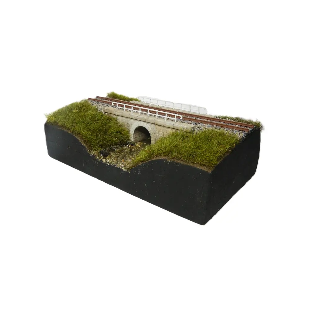Petit pont-rail pour une voie - Bois Modélisme 109014 - HO 1/87