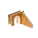 Entrée de tunnel pour une voie métrique avec mur de soutènement à droite - Bois Modélisme 109016 - HOm 1/87