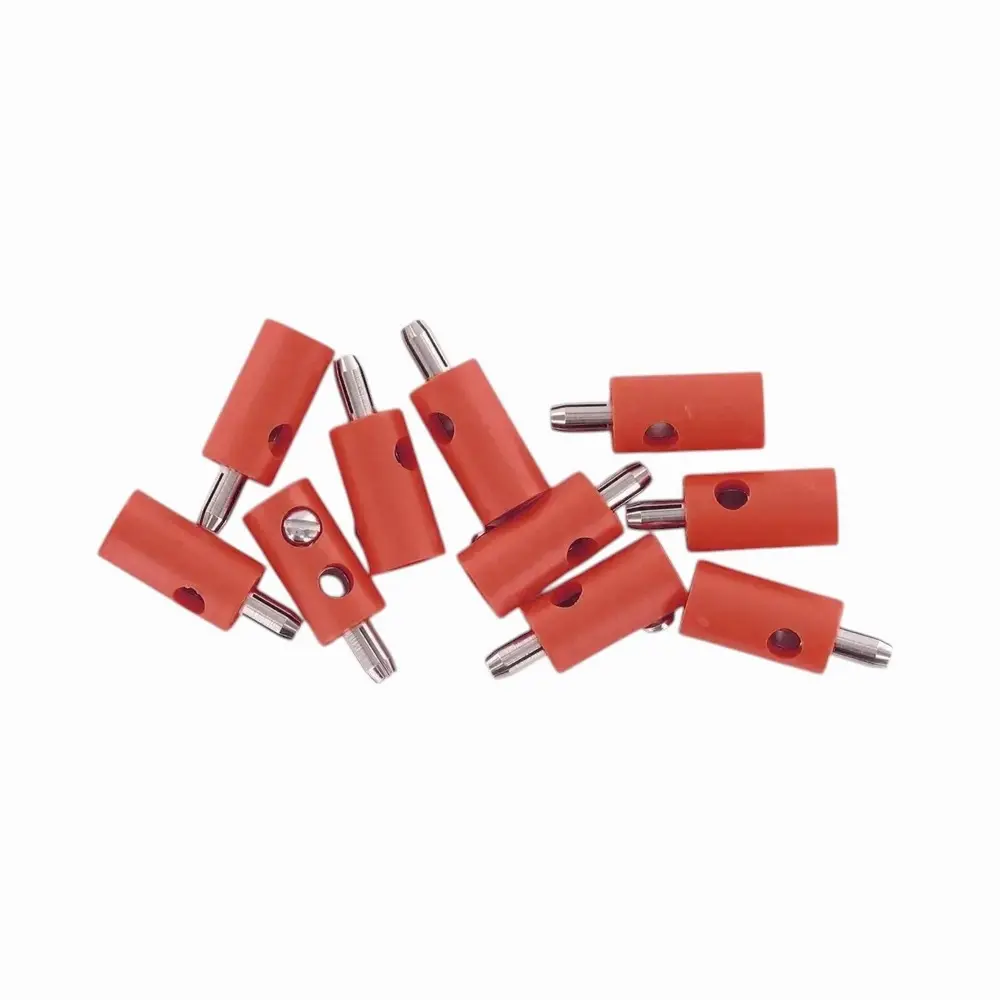 Sachet de 10 fiches mâles Rouge - 2,5mm² - Brawa 3052 - toutes échelles