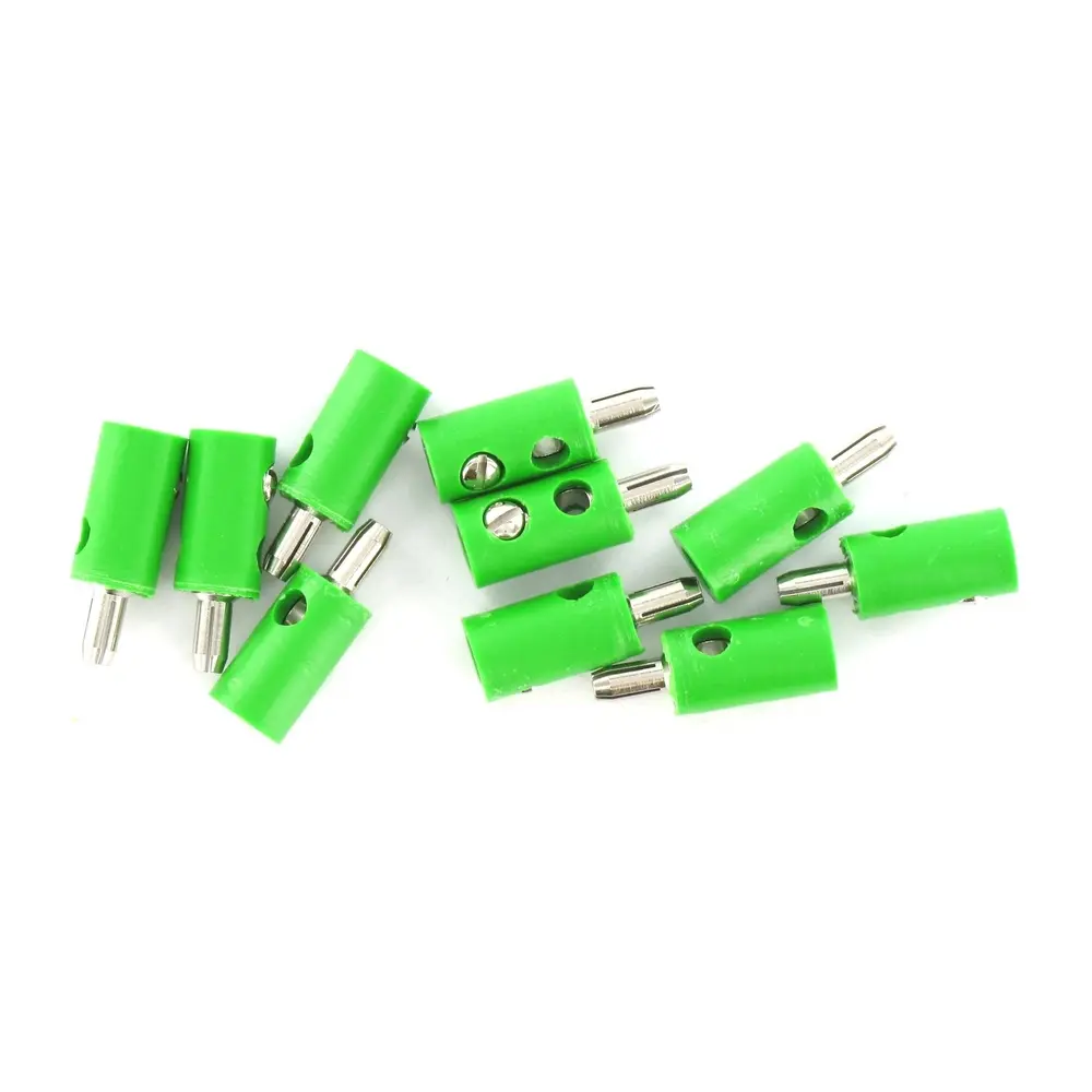 Sachet de 10 Fiches Mâles 2,5mm² - Verte - BRAWA 3053 - Toutes Echelles