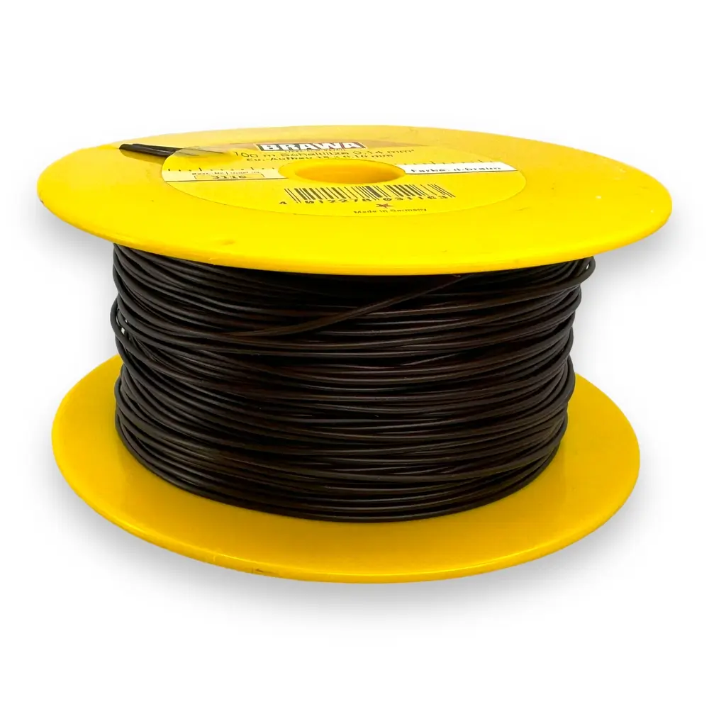 Câble électrique section de 0.14 mm² - BRAWA 3116 - Marron