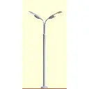 Lampadaire double sur pied avec éclairage à led - Brawa 84016 - HO 1/87