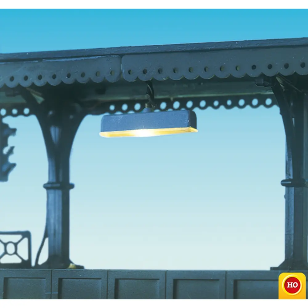 Éclairage lumineux pour gare moderne Brawa 5537 - HO : 1/87 - 20 x 5 mm