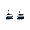 Set complémentaire de 2 Télésièges modernes Brawa 6347 - HO 1/87