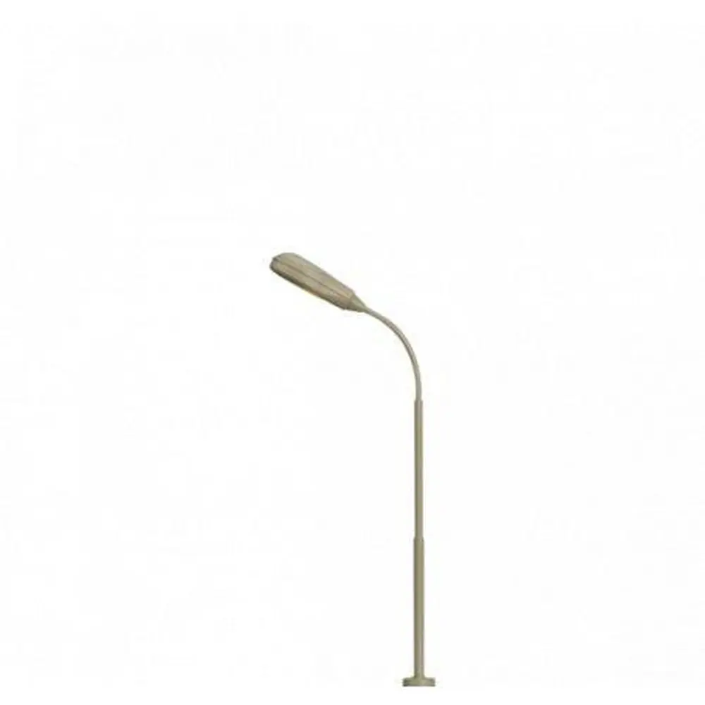 Réverbère courbé tête rectangulaire LED - Hauteur 105 mm BRAWA 84031 - HO 1/87