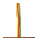 Bobine de fil triple-ligne plat - 25m - 0.14mm2 - jaune/rouge/vert - Brawa 32393