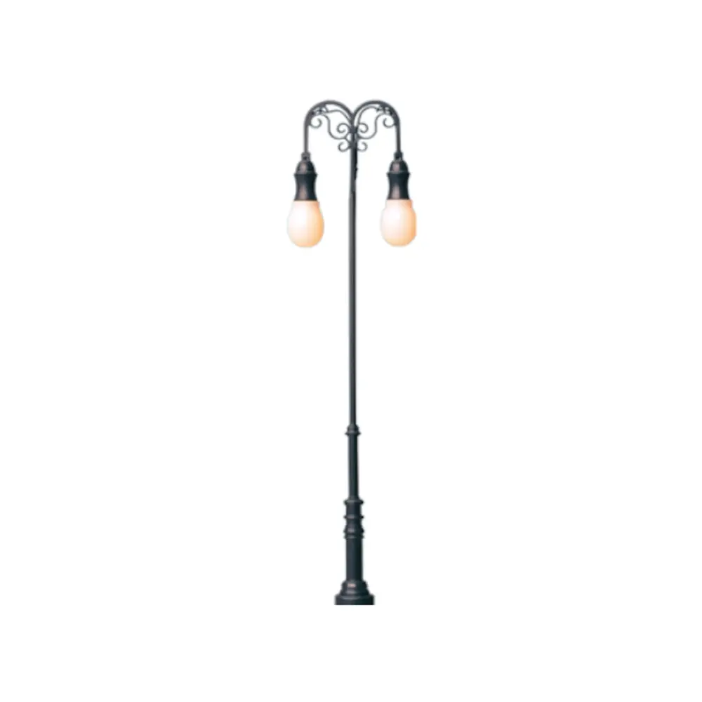 Lampadaire de parc à 2 mâts Brawa 84036 - HO 1/87 - LED - hauteur 100 mm