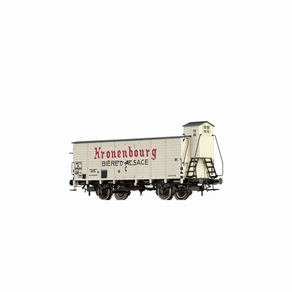 Wagon bière Hlf "Kronenbourg" - Brawa 50994 - HO 1/87 - SNCF - Ep III - 2R