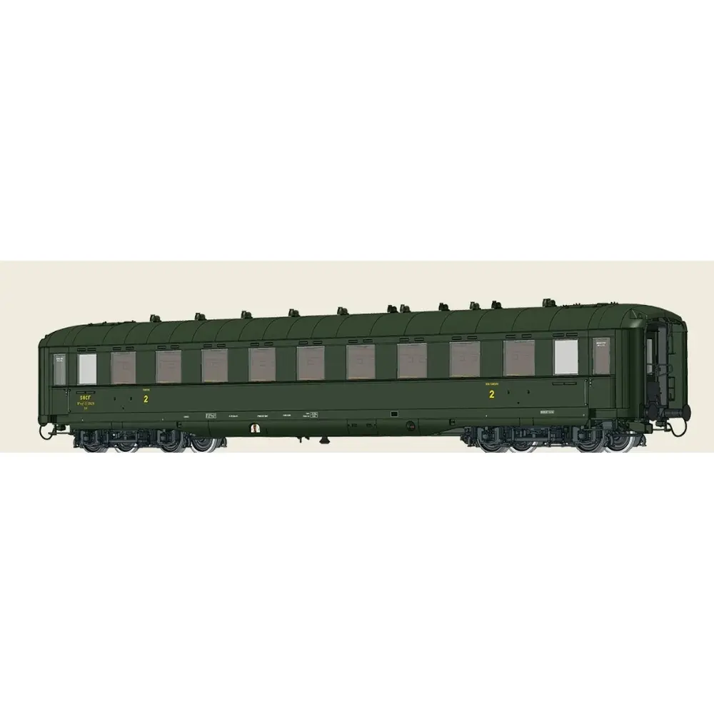 Voiture voyageurs B10 myfi, 2e classe, "ex type 39 allemande" - Brawa 51122 - HO 1/87 - SNCF - Ep III - 2R