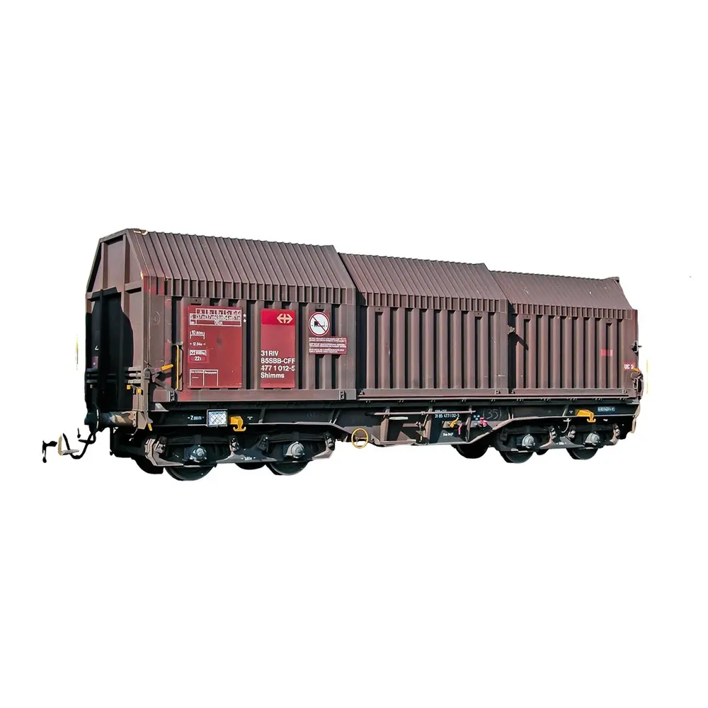 Wagon à toit télescopique type Shimmns 708 - Brawa 51015 - HO 1/87 - SBB - Ep V - 2R