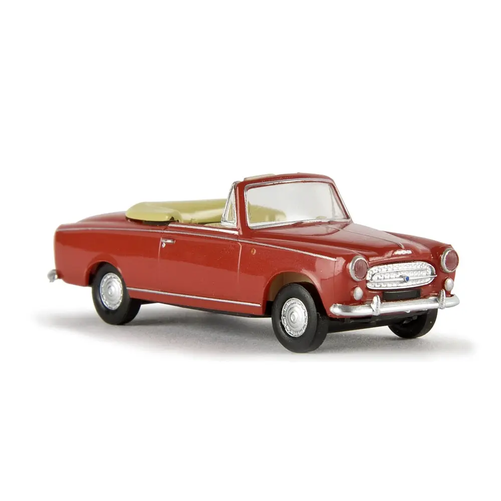 Peugeot 403 Cabriolet Rouge - SAI/BREKINA 2532 - HO : 1/87