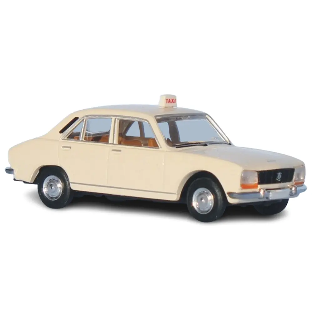 Peugeot 504 taxi blanc - Brekina 2095.1 - HO 1/87