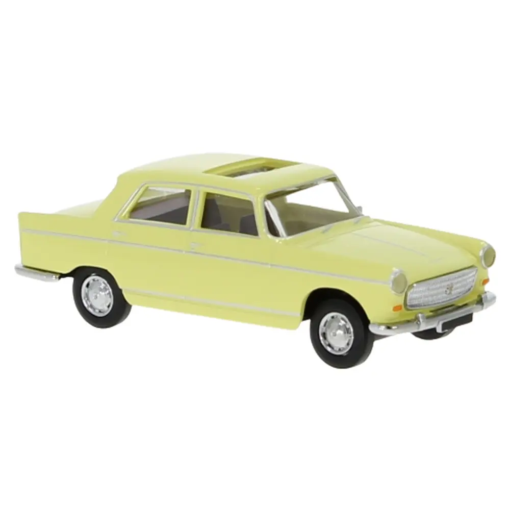 Peugeot 404 Brekina 29023 avec toit ouvrant - HO : 1/87 - livrée jaune pale