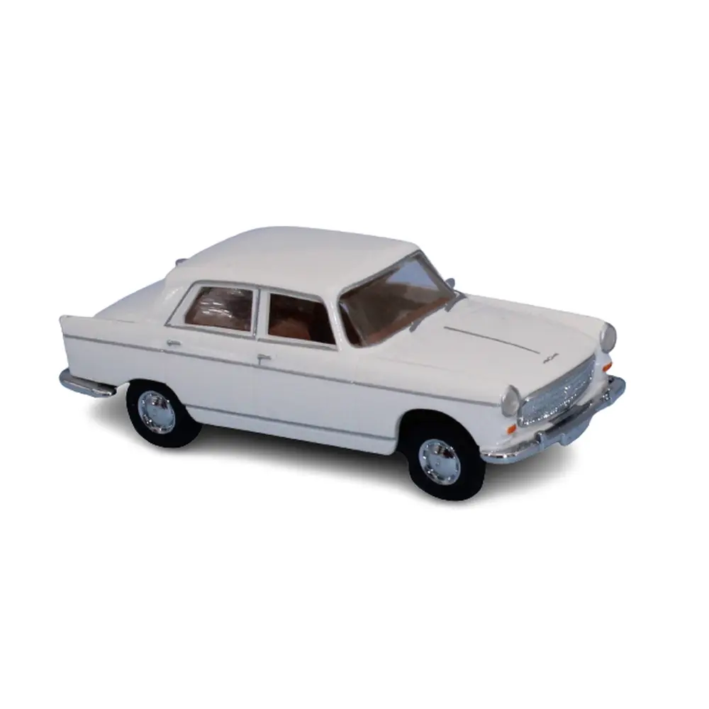 Voiture Peugeot 404 berline blanche BREKINA 92978 SAI 2320 - HO 1/87
