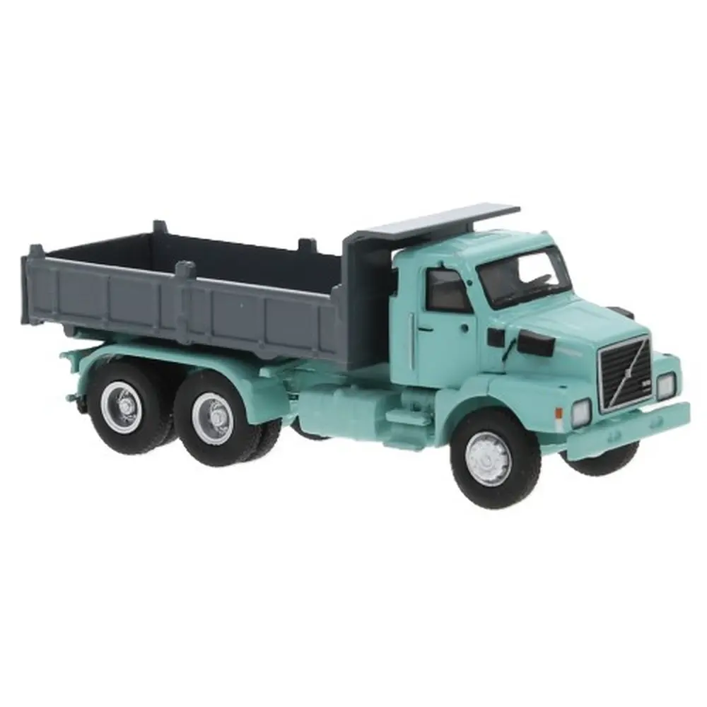 Camion Volvo N10 benne, turquoise / gris, 1980 - Brekina 85655 - HO 1/87