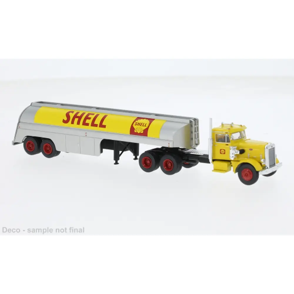 Semi remorque citerne Peterbilt 281, Shell, 1955 - Brekina 85762 - HO 1/87