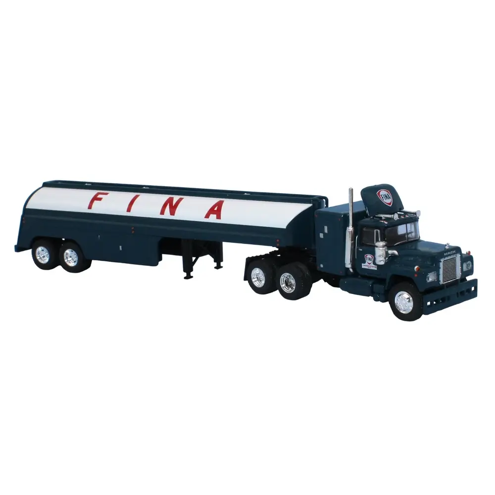 Semi remorque citerne Mack RS 700, Fina, 1966 - Brekina 85810 - HO 1/87