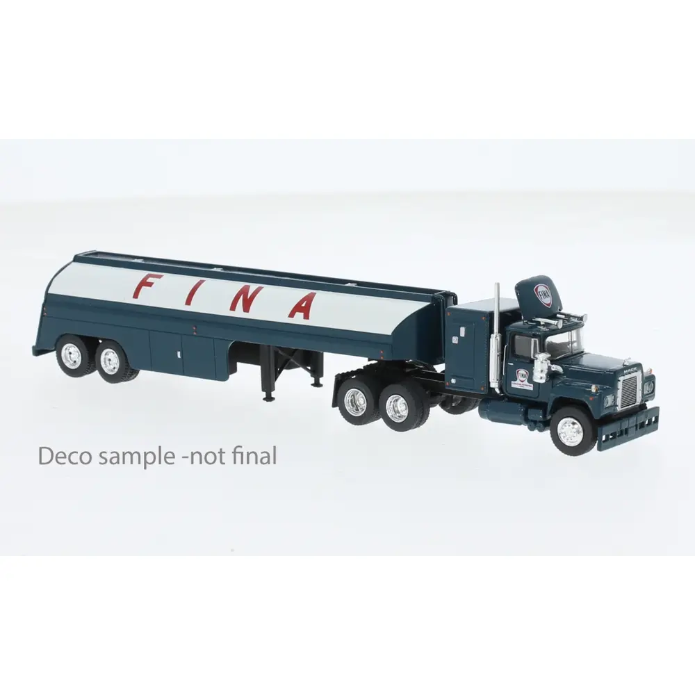 Semi remorque citerne Mack RS 700, Fina, 1966 - Brekina 85810 - HO 1/87