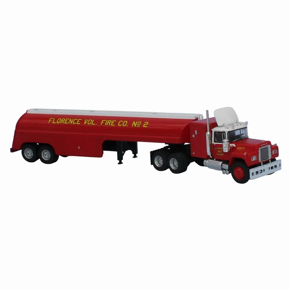 Semi remorque citerne Mack RS 700, Florence Vol Fire Co, 1966 - Brekina 85812 - HO 1/87