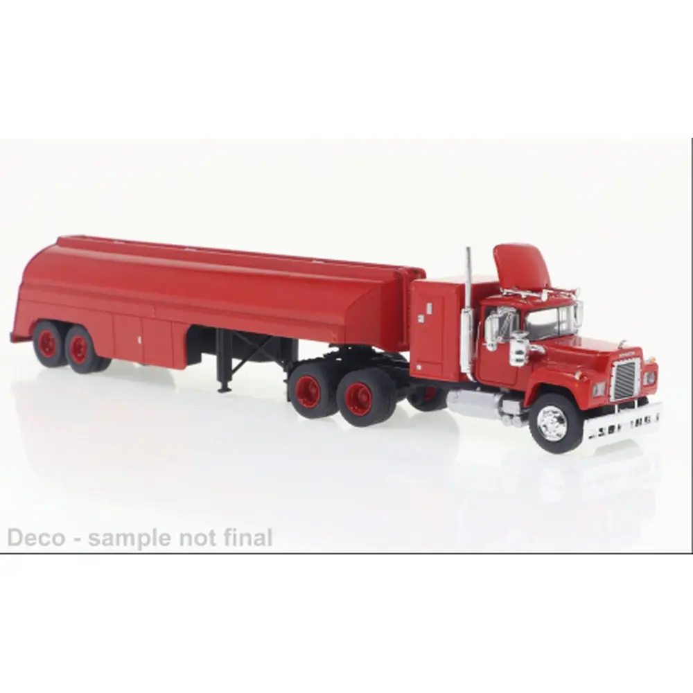 Semi remorque citerne Mack RS 700, rouge, 1966 - Brekina 85814 - HO 1/87