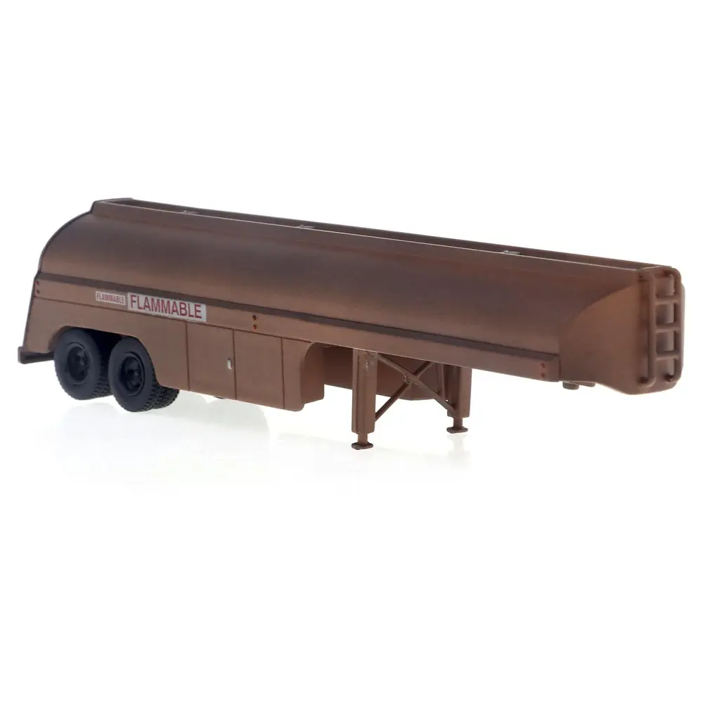 Remorque citerne 2 essieux, rouillée - Brekina 55961 - HO 1/87