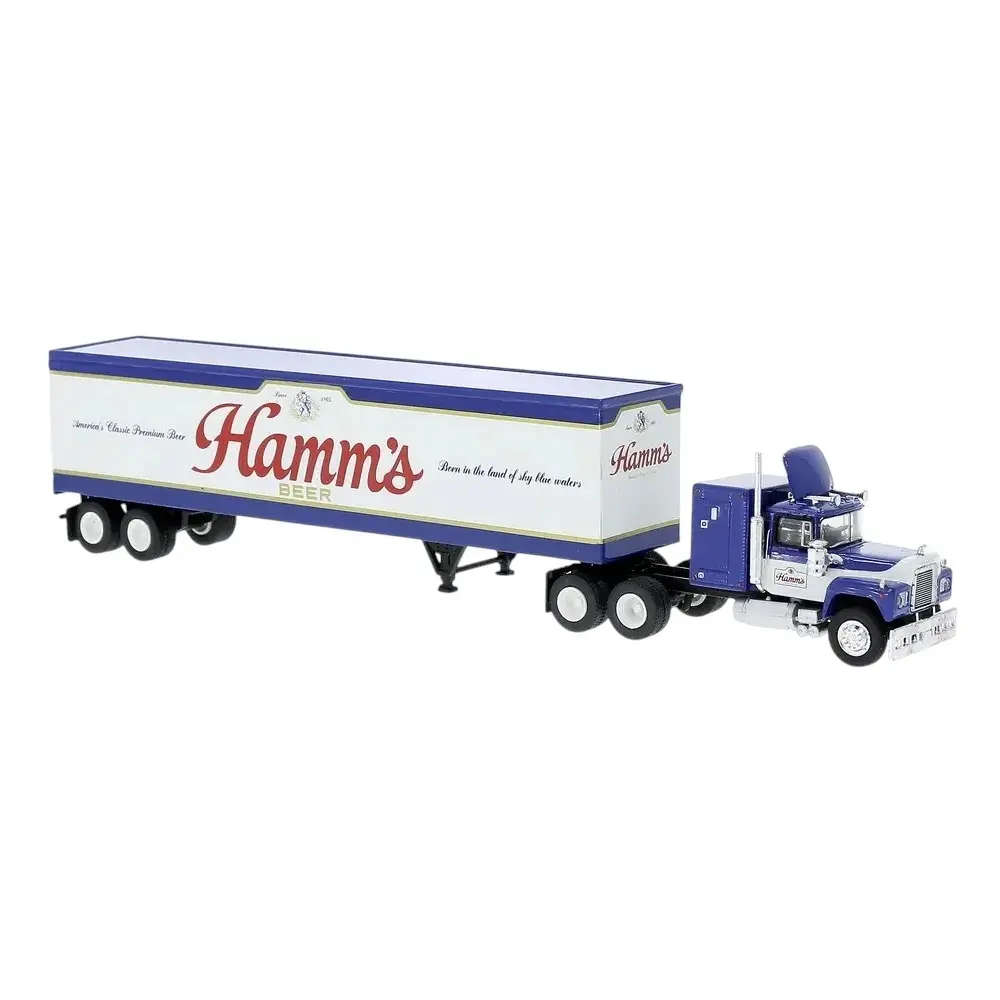 Mack RS 700, camion semi-remorque "Hamm's Beer" - Brekina 85811 - HO 1/87
