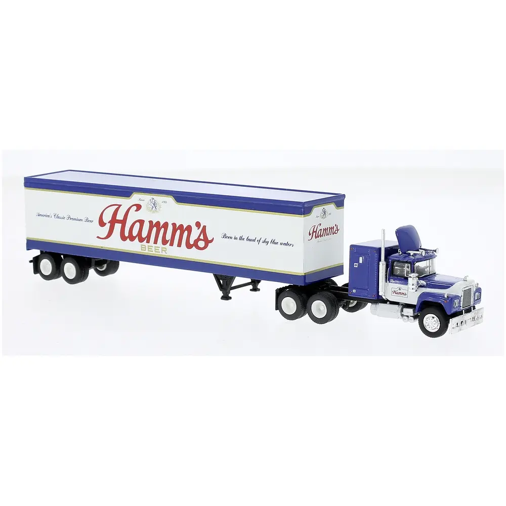 Mack RS 700, camion semi-remorque "Hamm's Beer" - Brekina 85811 - HO 1/87