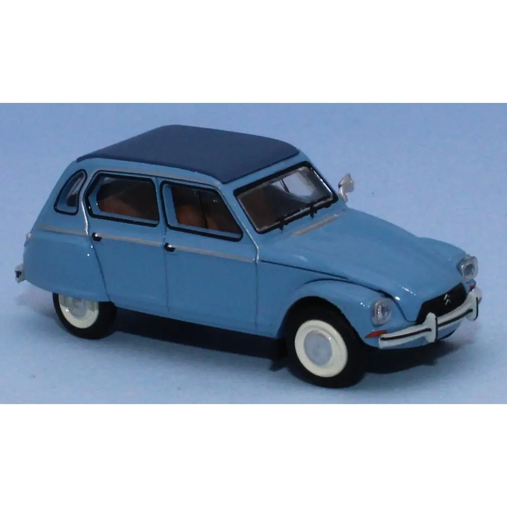 Citroën Dyane 6, capote fermée, bleu cristal, 1968 - Brekina 7610 - HO 1/87