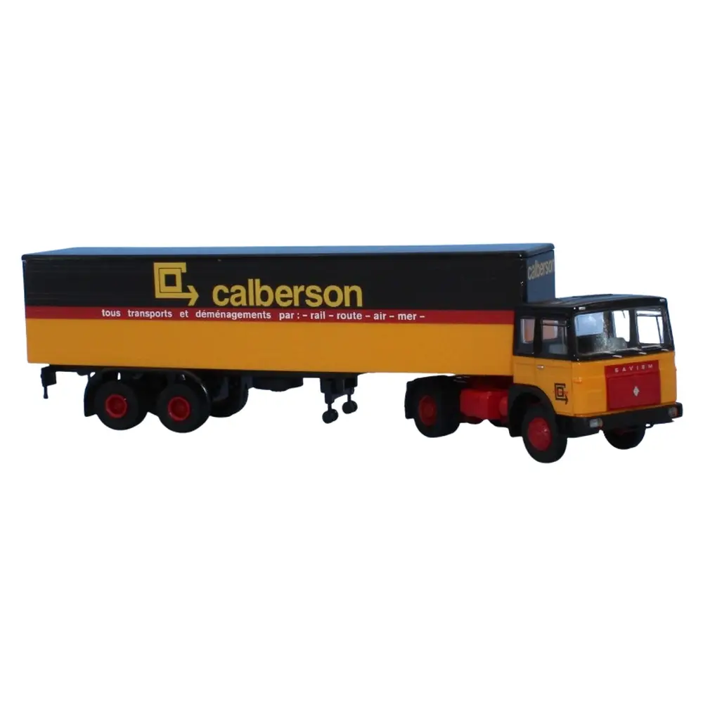 Semi remorque tôlé Saviem SM300, Calberson, 1970 - Brekina 78155 - HO 1/87