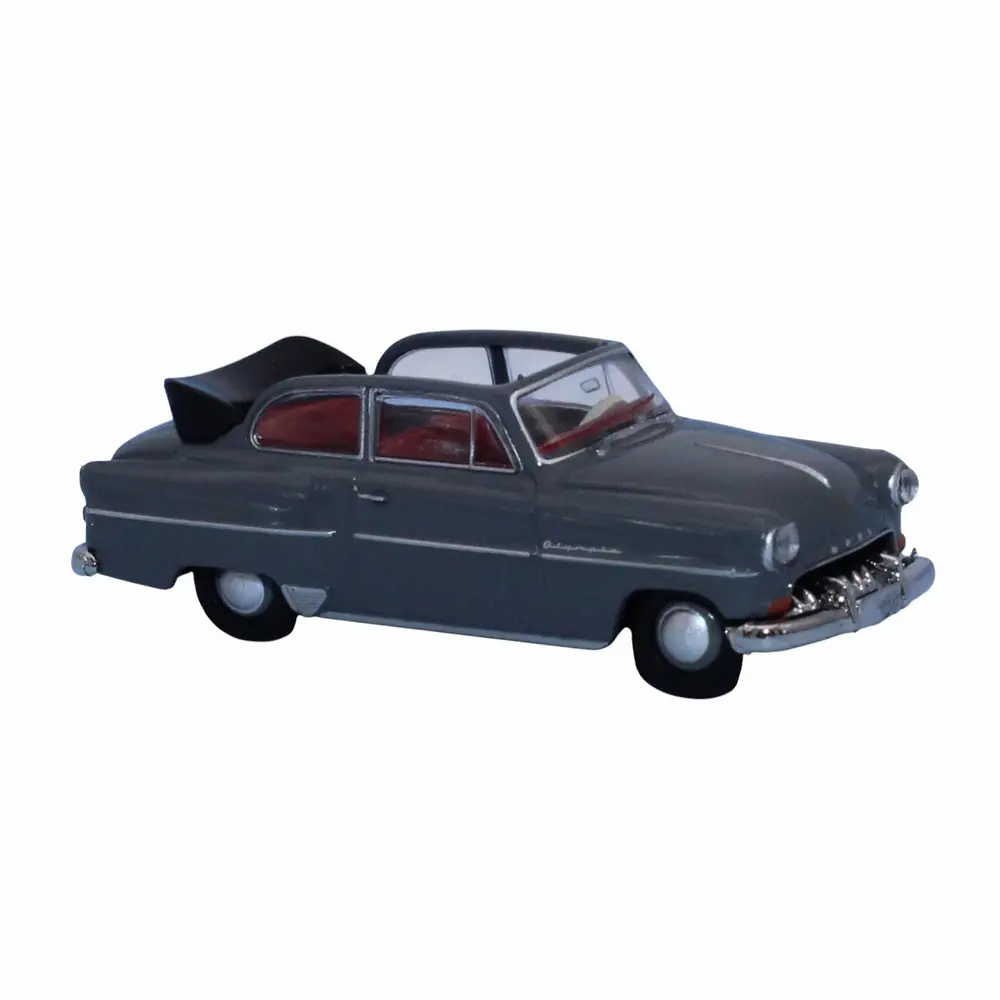 Opel Olympia Rekord découvrable, gris foncé, 1954 - Brekina 20250 - HO 1/87