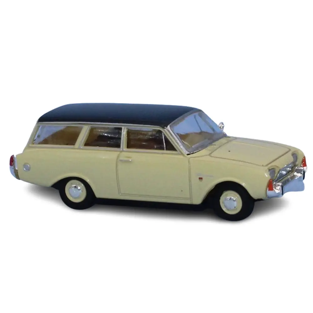 Ford Taunus P3 Turnier - Beige & gris foncé - 1964 - Brekina 19477 - HO 1/87